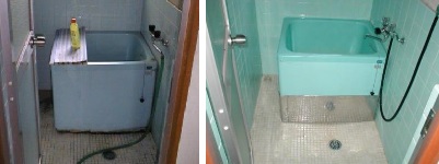 ポリ浴槽の簡易修理